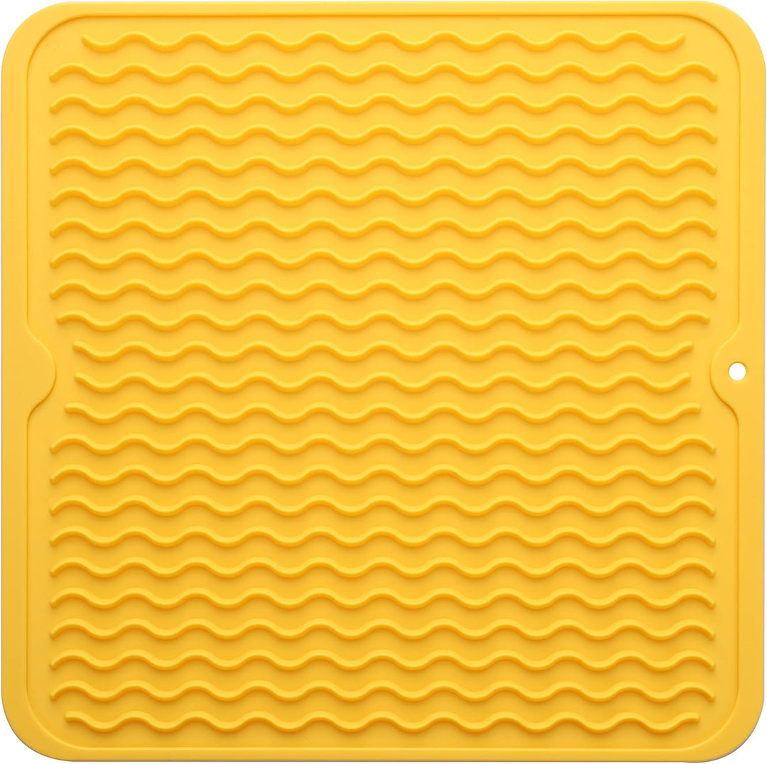 Eco-friendly silicone drying mat - Multiple uses & heat resistant-Yellow-30 x 30 cm-State of Style