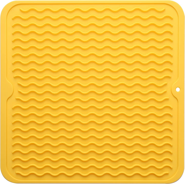 Eco-friendly silicone drying mat - Multiple uses & heat resistant-Yellow-30 x 30 cm-State of Style