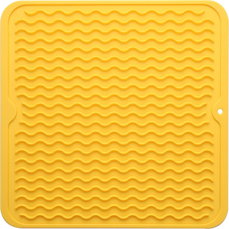 Eco-friendly silicone drying mat - Multiple uses & heat resistant-Yellow-30 x 30 cm-State of Style
