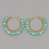 Boho Natural Crystal Large Hoop Earrings - Sanne