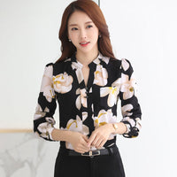 EdenBlouse | Women's Elegant Chiffon Blouse-Black-S-State of Style