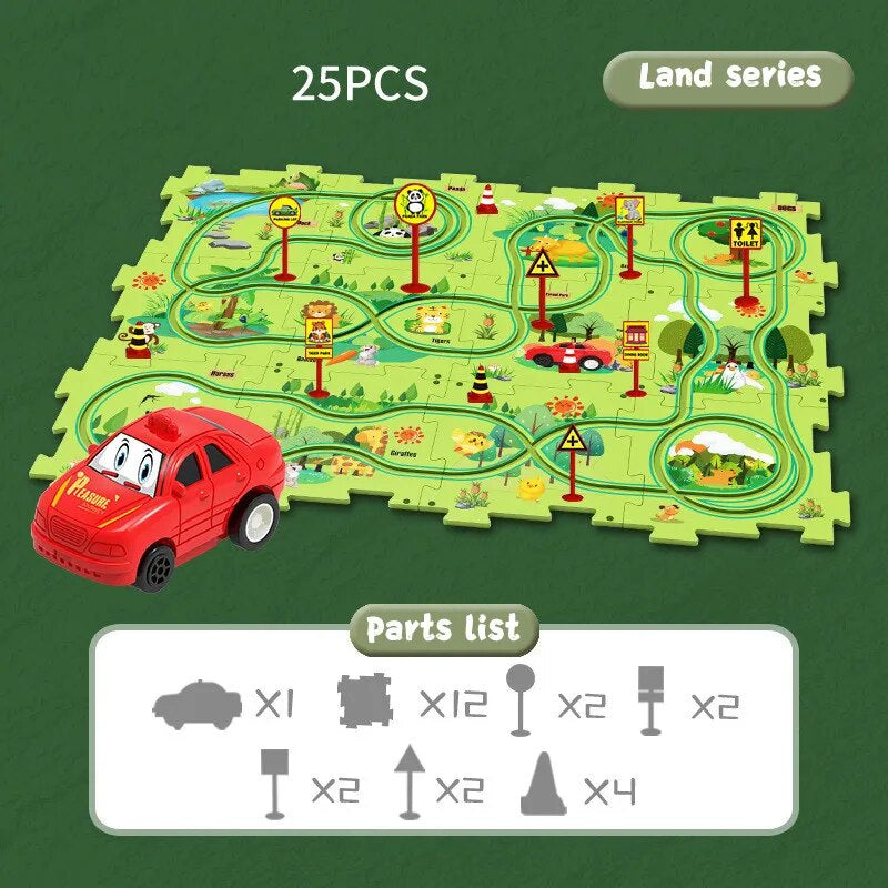 Educational Vehicles Puzzle Set - CleverKids-Forest-State of Style