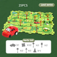 Educational Vehicles Puzzle Set - CleverKids-Forest-State of Style