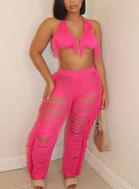 EefjesJeans | Women's Ripped Jeans-Pink-S-State of Style