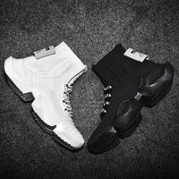 EefjesSneakers | Women's Sock Sneakers-Black and White-6.5-State of Style
