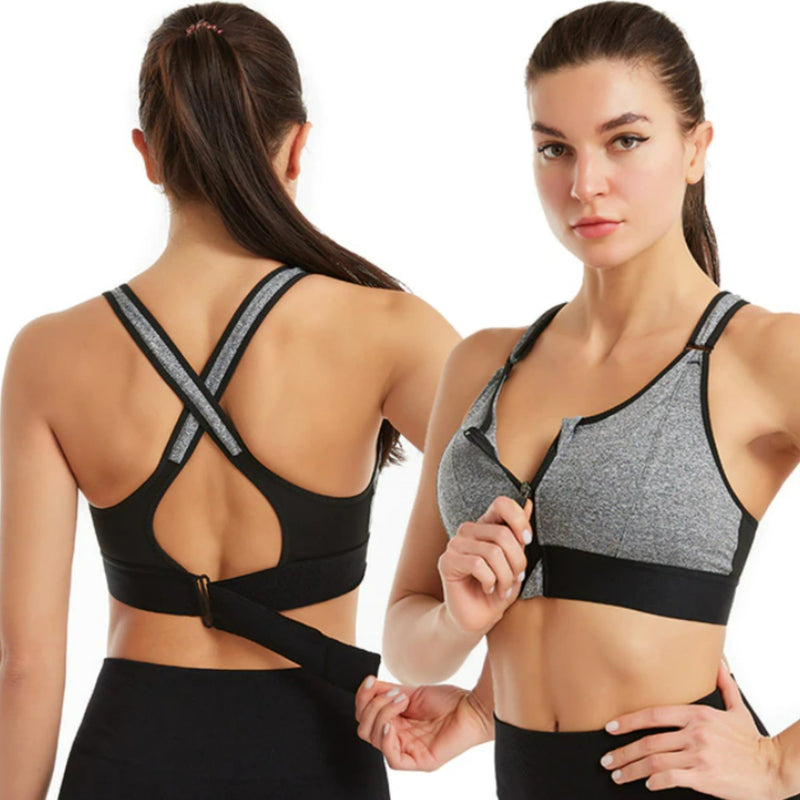 EefkesBra | High-Support Sports Bra-Grey-S-State of Style