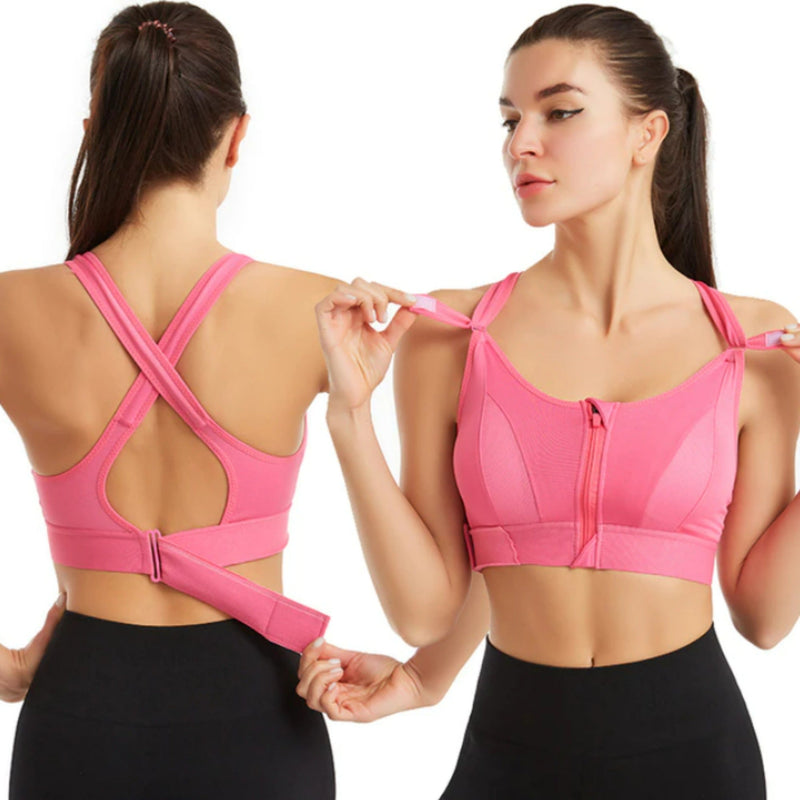 EefkesBra | High-Support Sports Bra-Pink-S-State of Style