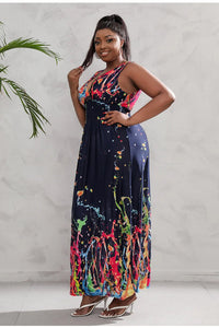 Effortlessly Stylish Urban Boho Beach Maxi Dress for Plus Sizes-Orange-2XL-State of Style