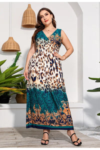 Effortlessly Stylish Urban Boho Beach Maxi Dress for Plus Sizes-Orange-2XL-State of Style