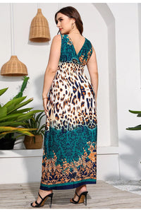 Effortlessly Stylish Urban Boho Beach Maxi Dress for Plus Sizes-Orange-2XL-State of Style