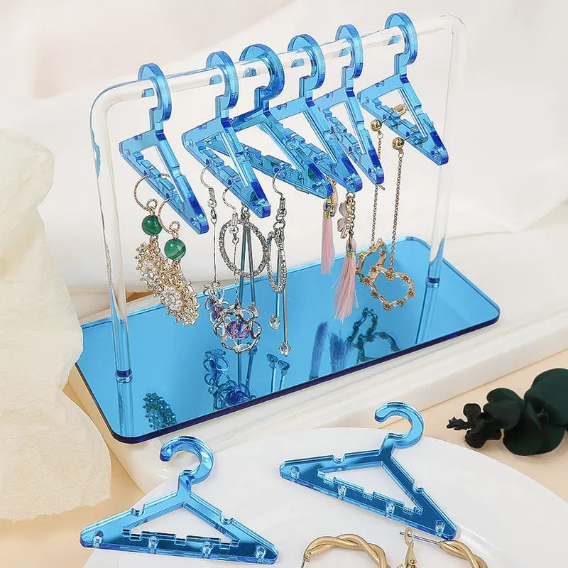 Eight-Piece Jewellery Display Stand | Organiser Rack-BLUE-State of Style