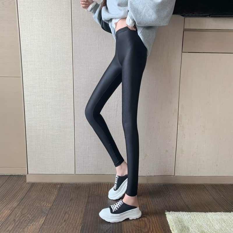 Elastic Basic Pants | Women's Stretch Trousers-Black-M-State of Style