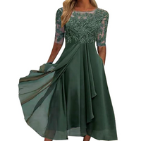 Elastic Summer Dress - Isabel-Green-S-State of Style
