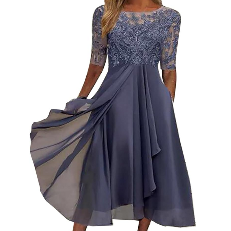 Elastic Summer Dress - Isabel-Purple-S-State of Style