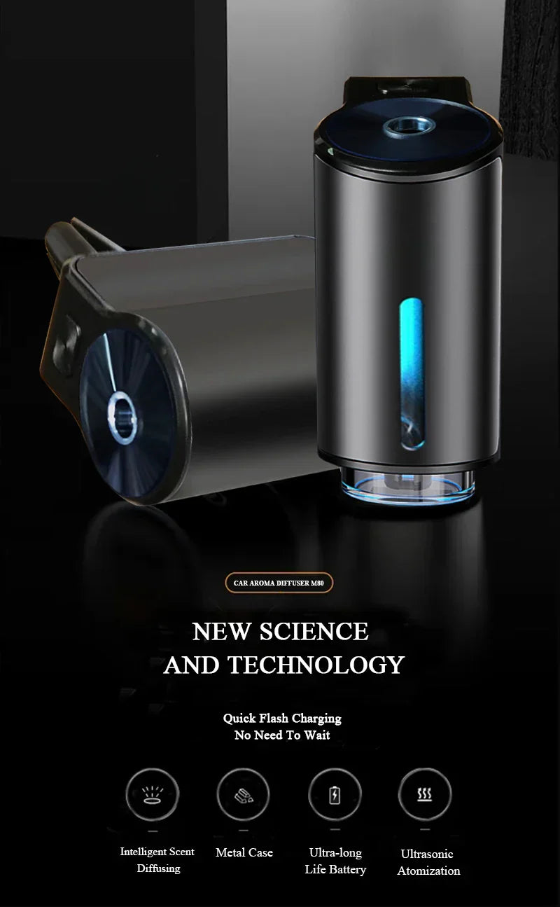 ELECTRIC AROMA DIFFUSER - AIR FRESHENER FOR CAR - USB AIR HUMIDIFIER-With 1 piece cologne-State of Style