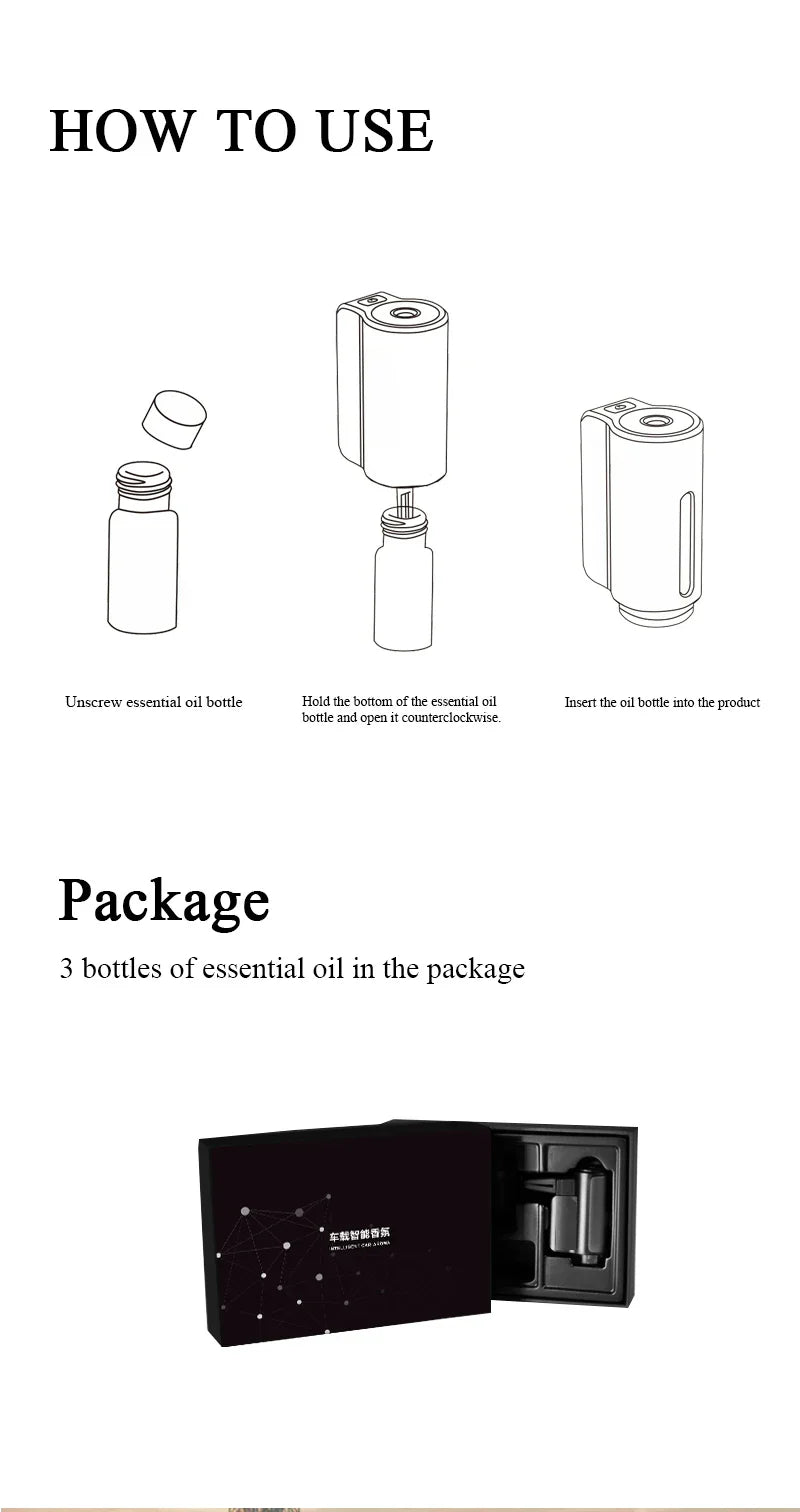 ELECTRIC AROMA DIFFUSER - AIR FRESHENER FOR CAR - USB AIR HUMIDIFIER-With 1 piece cologne-State of Style