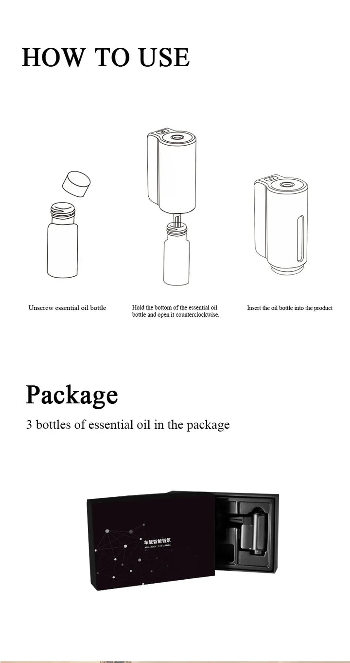 ELECTRIC AROMA DIFFUSER - AIR FRESHENER FOR CAR - USB AIR HUMIDIFIER-With 1 piece cologne-State of Style