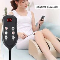 Electric Foot Massager with Heat and Shiatsu Therapy - RelaxFoot-Gold with remote control-State of Style