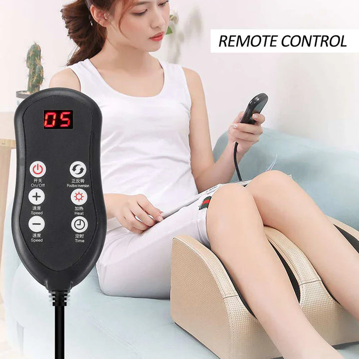 Electric Foot Massager with Heat and Shiatsu Therapy - RelaxFoot-Gold with remote control-State of Style