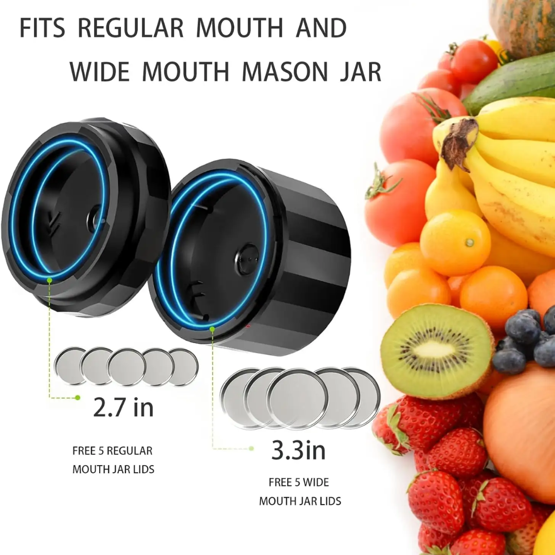 Electric Mason Jar Vacuum Sealer Kit - Keep Freshness Fast!-Black-State of Style