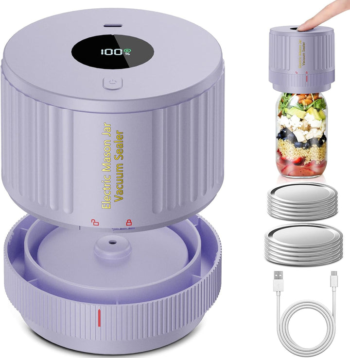 Electric Mason Jar Vacuum Sealer Kit - Keep Freshness Fast!-Purple-State of Style