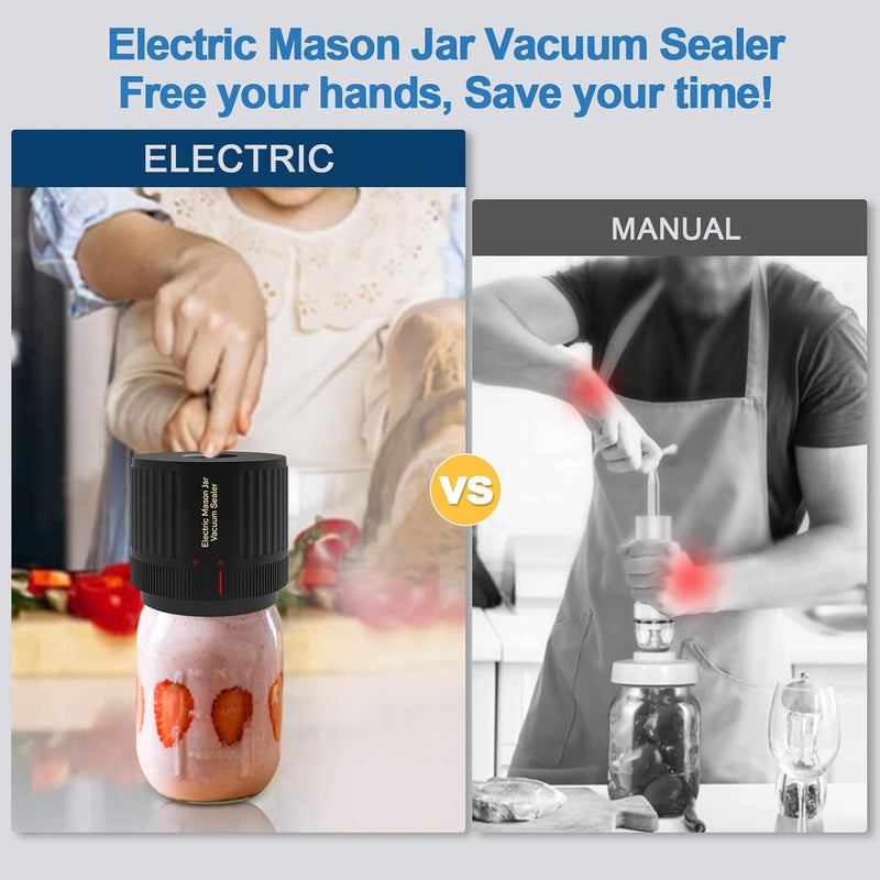 Electric Vacuum Sealer Kit for Mason Jars - SealTight-Black-State of Style