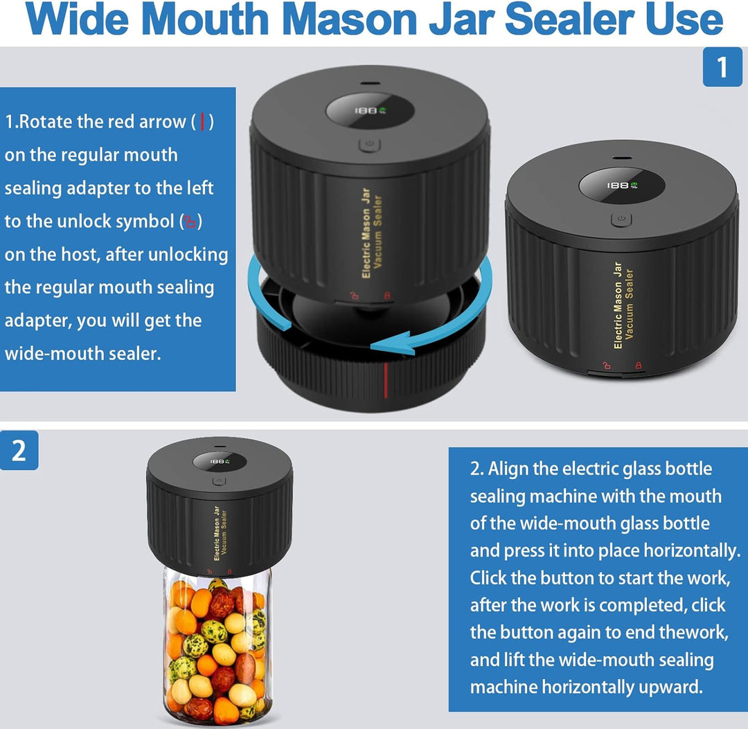 Electric Vacuum Sealer Kit for Mason Jars - SealTight-Black-State of Style
