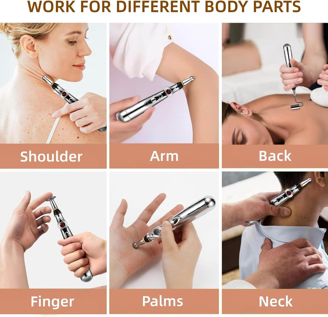 ELECTRONIC ACUPUNCTURE PEN - MERIDIAN ENERGY MASSAGE PEN FOR PAIN RELIEF-2 Heads-State of Style