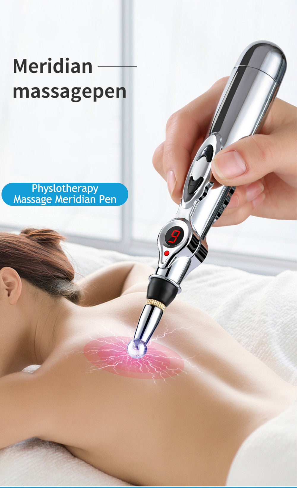 ELECTRONIC ACUPUNCTURE PEN - MERIDIAN ENERGY MASSAGE PEN FOR PAIN RELIEF-2 Heads-State of Style