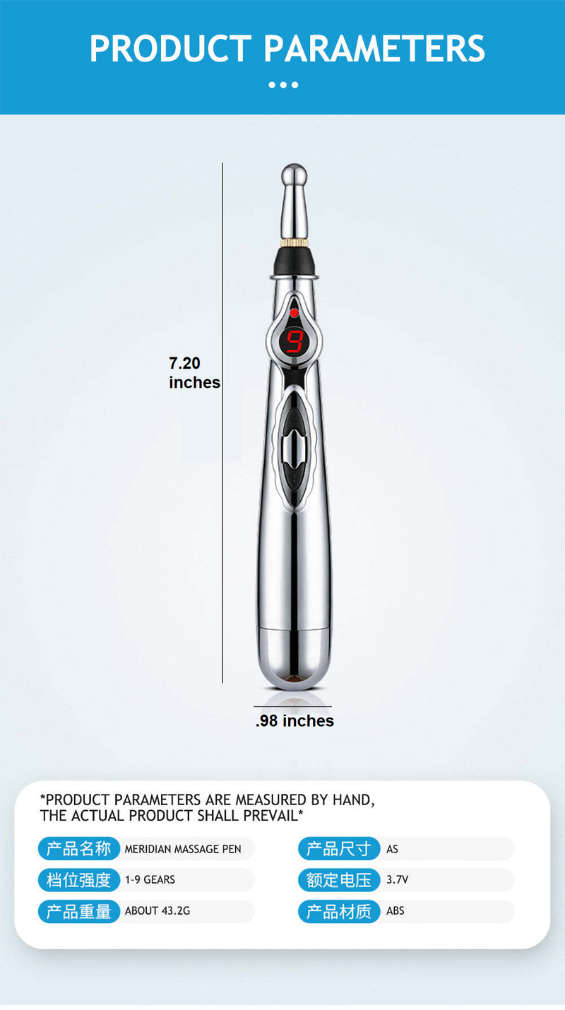 ELECTRONIC ACUPUNCTURE PEN - MERIDIAN ENERGY MASSAGE PEN FOR PAIN RELIEF-2 Heads-State of Style