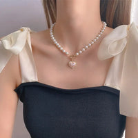 Elegance in Flight Pearl Necklace-State of Style