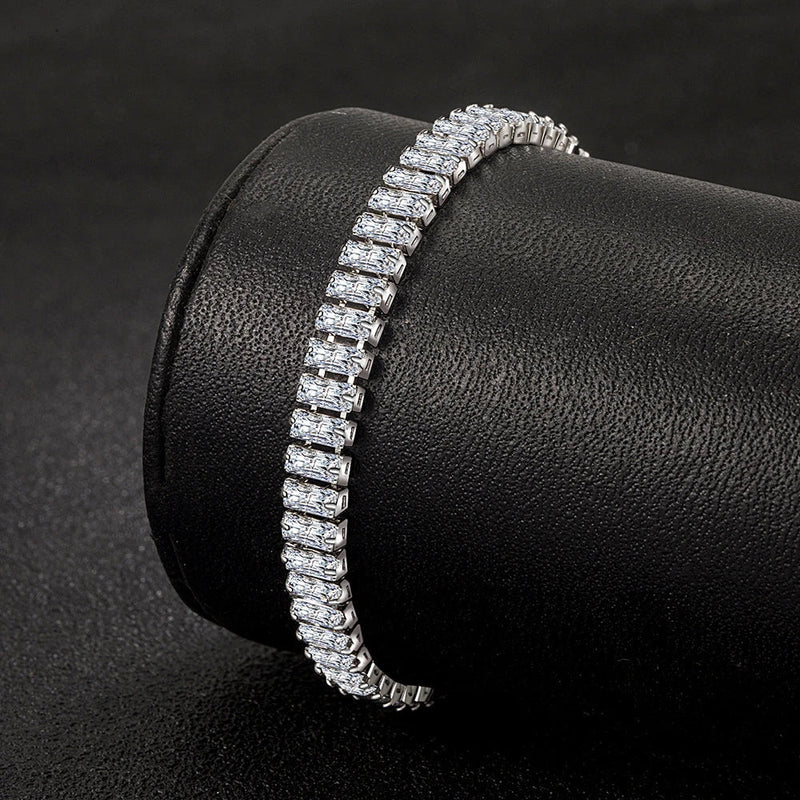Elegant 925 Silver Bracelet with Crystals-State of Style