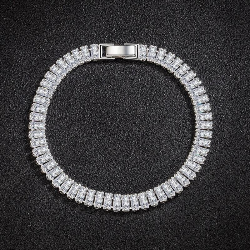 Elegant 925 Silver Bracelet with Crystals-State of Style