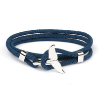 Elegant Anchor Bracelet | Nautical Charm | Adjustable Fit-Fishtail - Black-State of Style