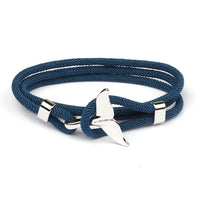 Elegant Anchor Bracelet | Nautical Charm | Adjustable Fit-Fishtail - Black-State of Style