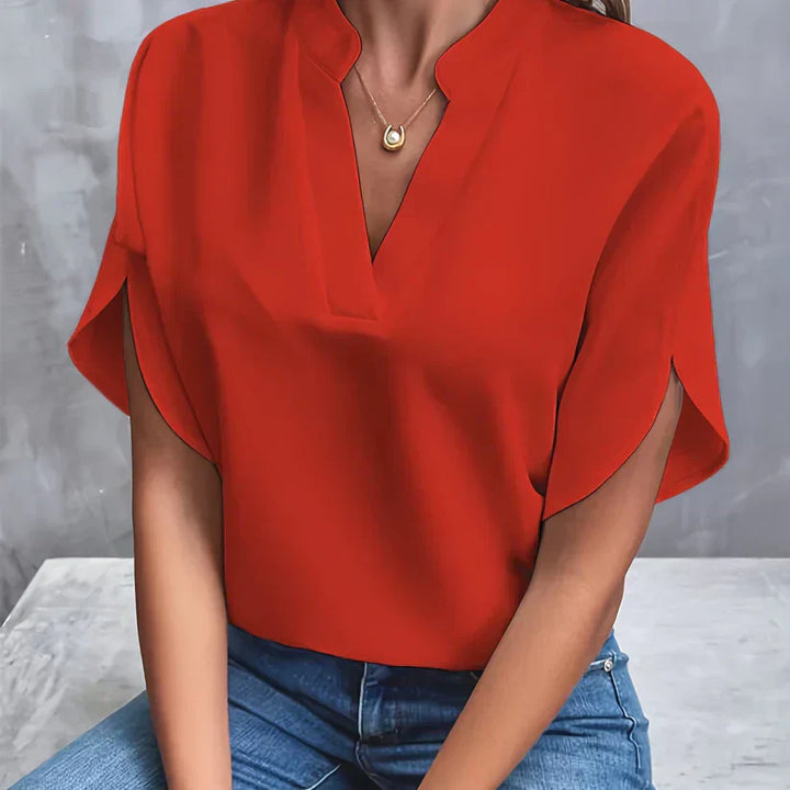 Elegant and Lightweight Ladies' Blouse – Isabella-Red-XS-State of Style