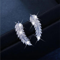 Elegant Angel Wing Earrings | Sterling Silver Dangle Jewellery-Gold-State of Style
