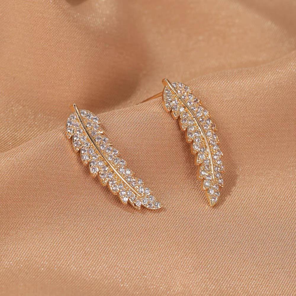 Elegant Angel Wing Earrings | Sterling Silver Dangle Jewellery-Gold-State of Style