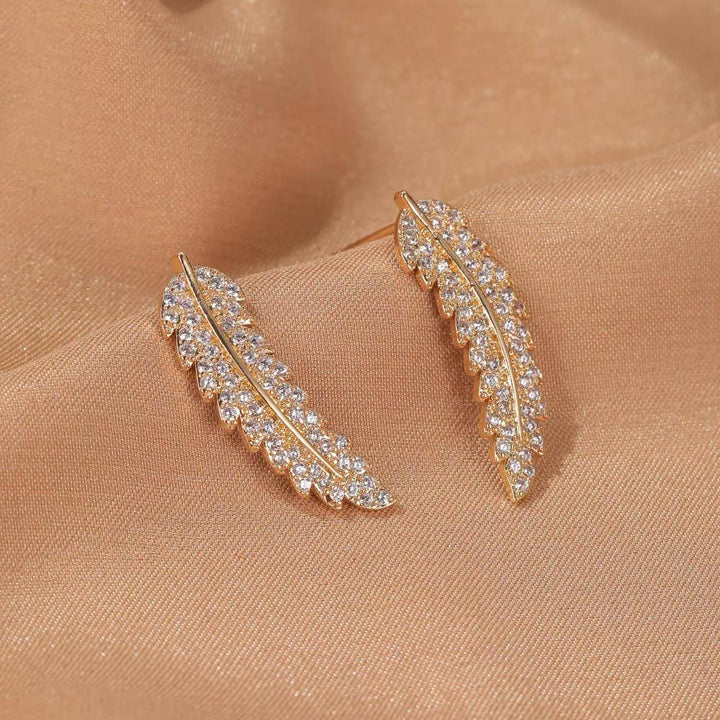 Elegant Angel Wing Earrings | Sterling Silver Dangle Jewellery-Gold-State of Style