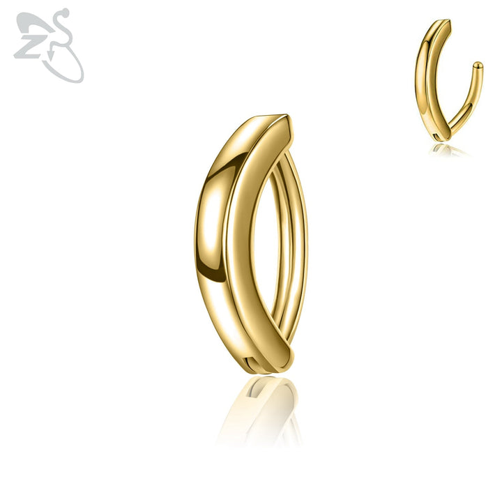 Elegant Belly Button Ring | Crystal Navel Jewellery-14G 1.6X10mm-Gold-State of Style