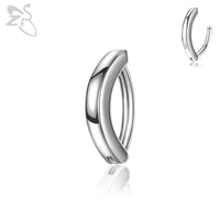 Elegant Belly Button Ring | Crystal Navel Jewellery-14G 1.6X10mm-Silver-State of Style