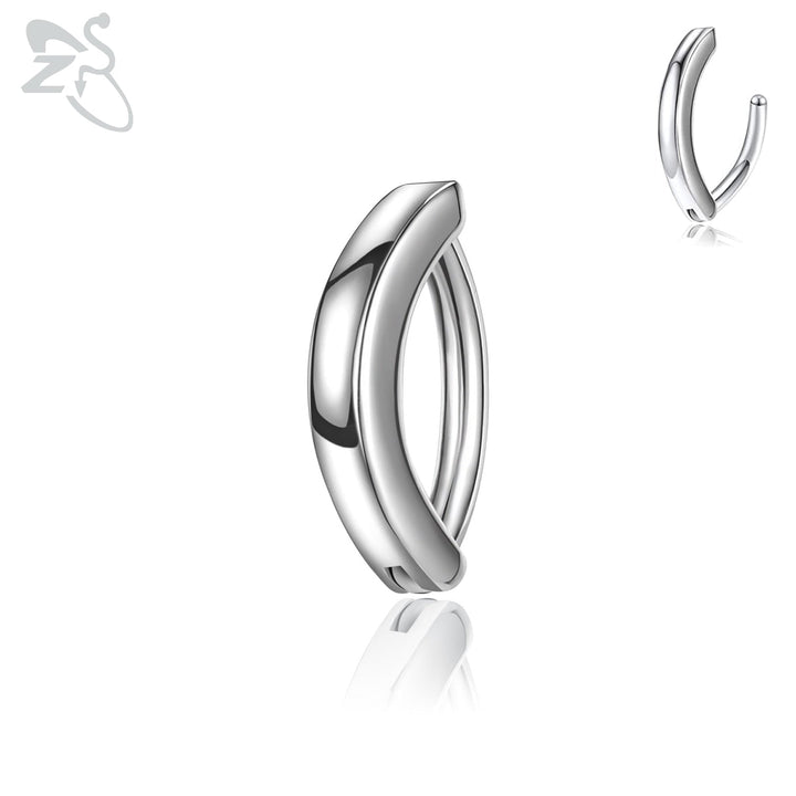 Elegant Belly Button Ring | Crystal Navel Jewellery-14G 1.6X10mm-Silver-State of Style