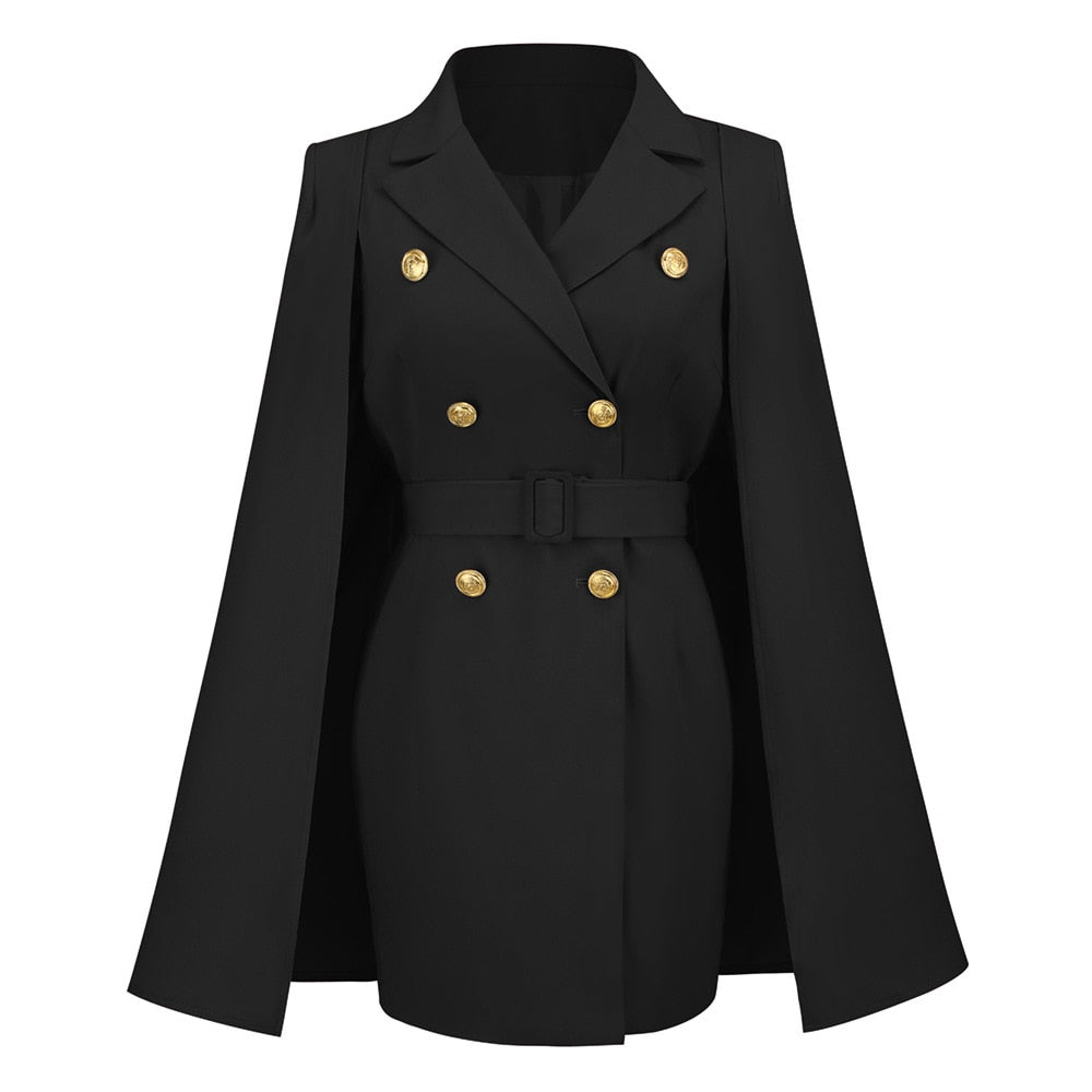 Elegant Blazer Dress for Women | Formal & Stylish-Black-S-State of Style