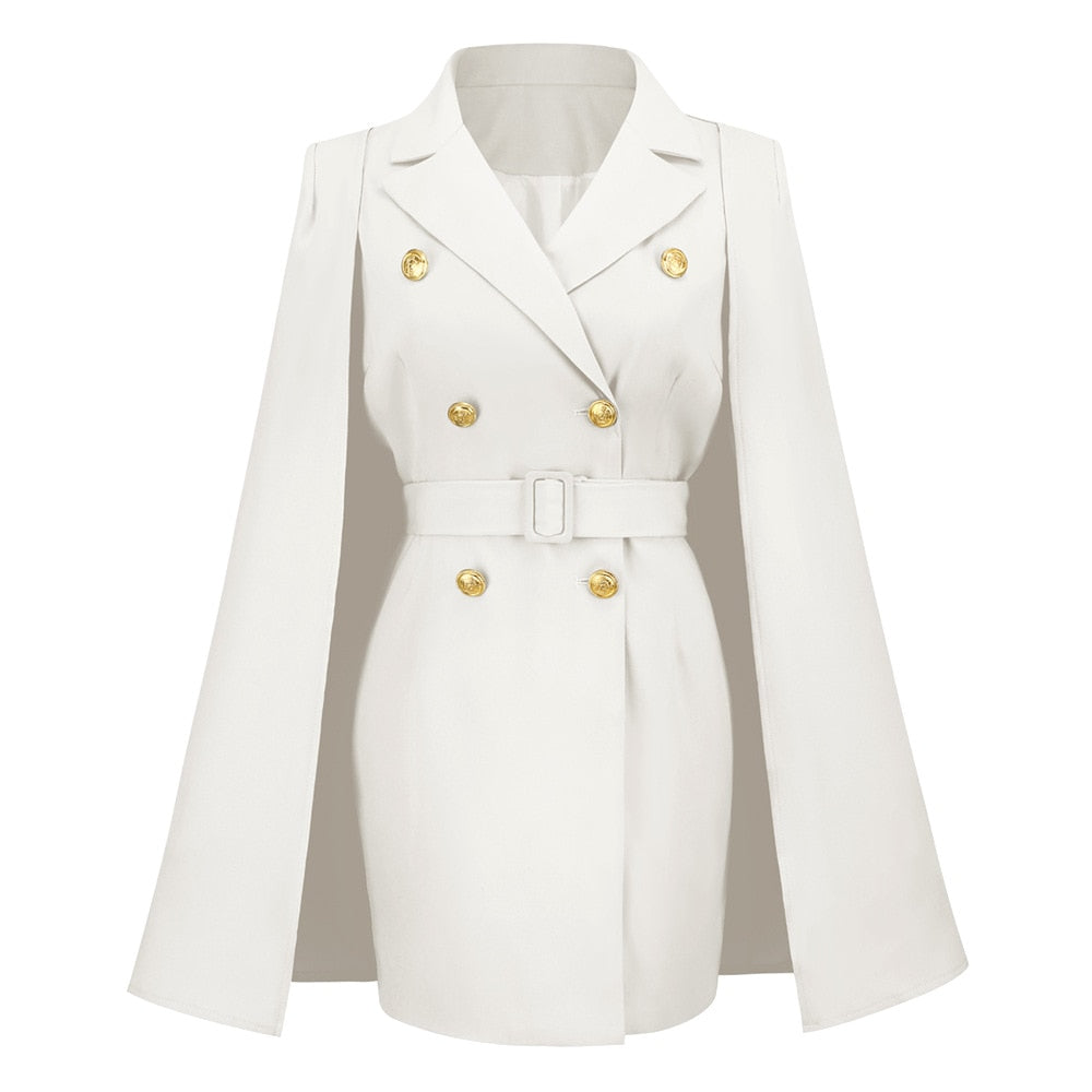 Elegant Blazer Dress for Women | Formal & Stylish-White-S-State of Style