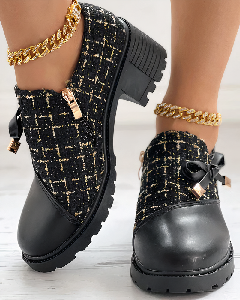 Elegant block-heeled shoes with pointed accents – Florina-Black-3-State of Style