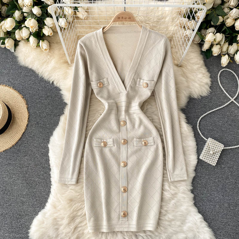 Elegant Bodycon Dress | Chic and Comfortable-Apricot-One size fits all-State of Style