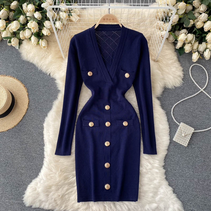 Elegant Bodycon Dress | Chic and Comfortable-Dark Blue-One size fits all-State of Style