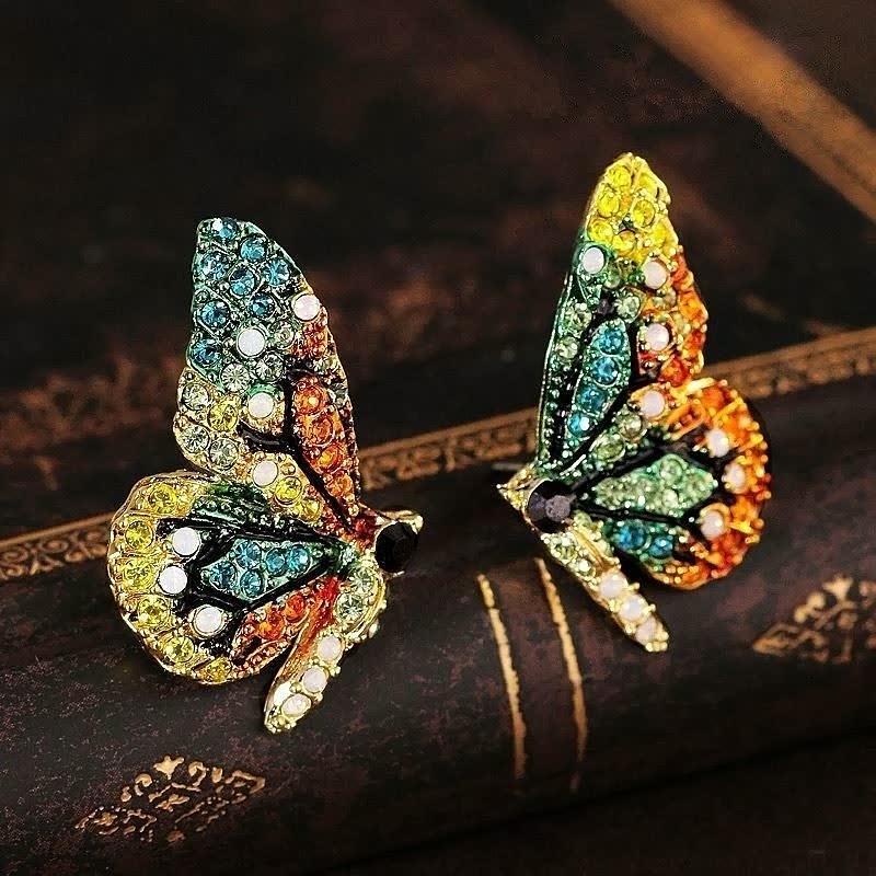 Elegant Butterfly Earrings For Women | Dainty & Stylish-Green-State of Style