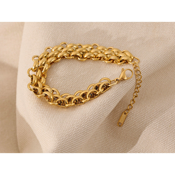 Elegant Charm Bracelet | Silver Plated | Perfect Gift-Gold-plated-State of Style
