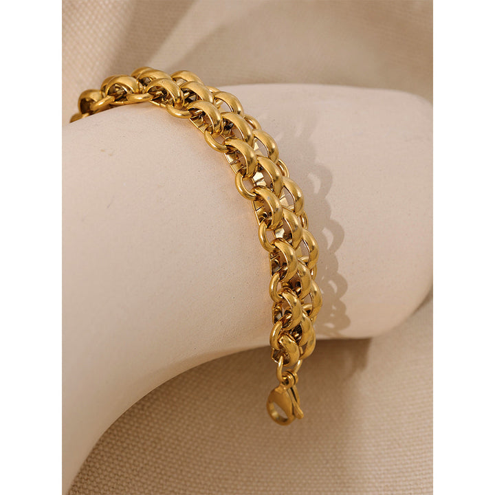 Elegant Charm Bracelet | Silver Plated | Perfect Gift-Gold-plated-State of Style